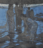 LOT 22 Ismail-Mat-Hussin-_Bathing_-Batik-83.5-x-78-cm-2000-RM-28,000---36,000