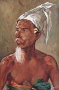 Portrait of a Balinese Man, Undated RM 5,500.00-SOLD | Oil on canvas | 57 x 39 cm