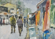 Khalil Ibrahim Indian Experience V Indian Series Watercolour on paper 76cm x 52cm 2001