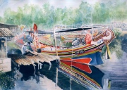 Nik Rafin, Tenang, 2015, Watercolour on paper, 55.5 x 75.5cm