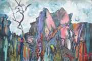 Raphael Scott Ahbeng _Birdnest Mountain_ (2011) 59 x 89 cm