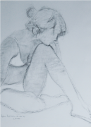 2-Bodyline, 2012 RM 4,840.00-SOLD | Charcoal on paper | 75 x 54.5 cm