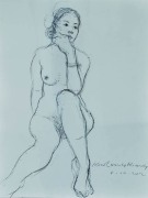 12-Nude II, 2012 RM 1,540.00-SOLD | Pen on paper | 35.5 x 27.5 cm