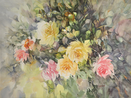 Lot 100-Aminah-Only-For-You,-2014--Watercolour-on-paper-60-x-80-cm