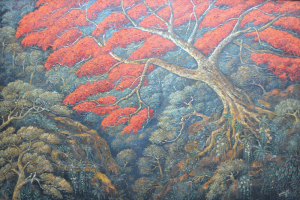 Lot 29-Haji-Widayat-'Pohon-Flamboyan'-1991-Oil-on-canvas-150-x-224cm