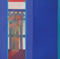 Lot 34-Tajuddin-Ismail,Interior-Still-Life-The-Veranda,-Acrylic-and-oil-pastel-on-canvas,-122-x-122cm