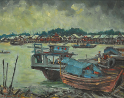 Lot 60-Fung-Yow-Chork,-1993,-Oil-on-canvas,-39.5-x-49.5cm