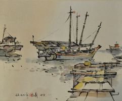 Lot 65-Tan-Choon-Ghee,-1978,-Watercolour-on-paper,-43-x-51.5cm