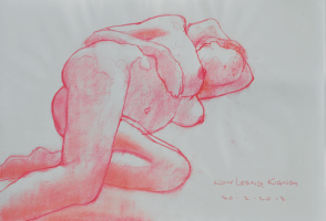 Lot 82-Kow-Leong-Kiang-Reclining-Nude,-2012-Pastel-on-paper-29.5-x-42-cm