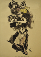 Lot 84-Roland-Straber,-Legong---Tanzerun-(Bali),-1928,-Lithograph,-43-x-30.5cm