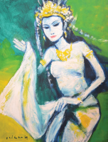 Lot 86-Jeihan-Sukmantoro-'Si-Penari'-2009-Oil-on-canvas-90-x-70cm