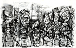 Lot 91-Zulkifli-Yusoff,-Pinang-Tak-Jadi,-1995,-Mix-media-on-canvas,-91.5-x-152.5cm