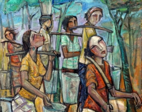 12-Golden Time, 2011 8 92cm x 92cm 2011 Oil on Canvas