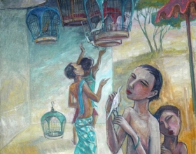 4-Beautiful Sunday,2007 121cm x 121cm 2007 Oil on Canvas
