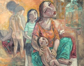 9-Family,2004 120cm x 120cm 2004 Oil on Canvas
