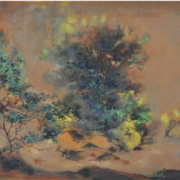 2-Misty, 1954 RM 44,000.00-SOLD | Watercolour on paper | 34.5 x 52.5 cm