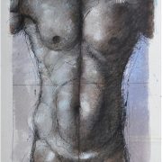 1-Male Torso, 1999 RM 16,500.00-SOLD | Mixed media on paper | 57 x 44 cm