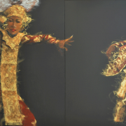 66-Ahmad-Zakii-Anwar,-Legong-4,-1997,-Acrylic-on-canvas,-120-x-180cm,-2-panels