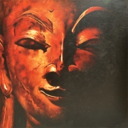 9-Red Buddha, 2002-RM 36,300.00-SOLD | Oil on linen | 122 x 122 cm