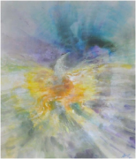 1-Ascending of the Golden Peacock, 2011 RM 5,500.00-SOLD | Mixed media on paper | 72 x 53 cm