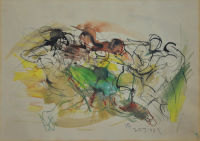 1-Yusof-Ghani,-Siri-Tari,-1998,-Watercolour-on-paper,-26-x-36cm-