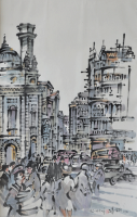 24-Tan-Choon-Ghee,-Paris-1981,-Chinese-ink-and-watercolour-on-paper,-67-x-45cm