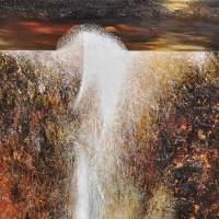 59-Ismail Latiff "Moonwater….Oceans of Secrets" (1997)  138cm X 178cm Acrylic and mixed media on canvas RM 25,000 - 50,000