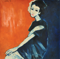 16-Jeihan-Sukmantoro-'Miryam'-(1997)-Oil-on-Canvas-70cmx70cm