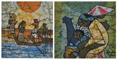 19-Goh-Kwan-Chin-(2011)-Fishing-Village,-Batik,-25.5cm-x-28cm