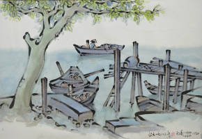 17-Tan-Choon-Ghee-'Untitled'-(1982)-Chinese-ink-and-watercolour-on-paper,-44-x-67cm-RM-7,500---8,500