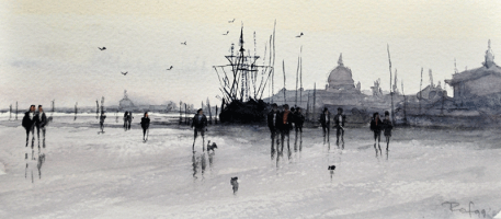 26-Nik-Rafin-M-'Harbour-Scene'-(1999)-Watercolour-on-Paper-9cm-x-20.5cm-RM-320---450- 26-Nik-Rafin-M-'Harbour-Scene'-(1999)-Watercolour-on-Paper-9cm-x-20.5cm-RM-320---450-