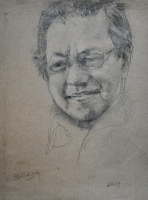 5-Chuah-Siew-Teng-'Tun-Mahathir'-(2004)-Charcoal-on-Paper-26.5cm-x-20.5cm