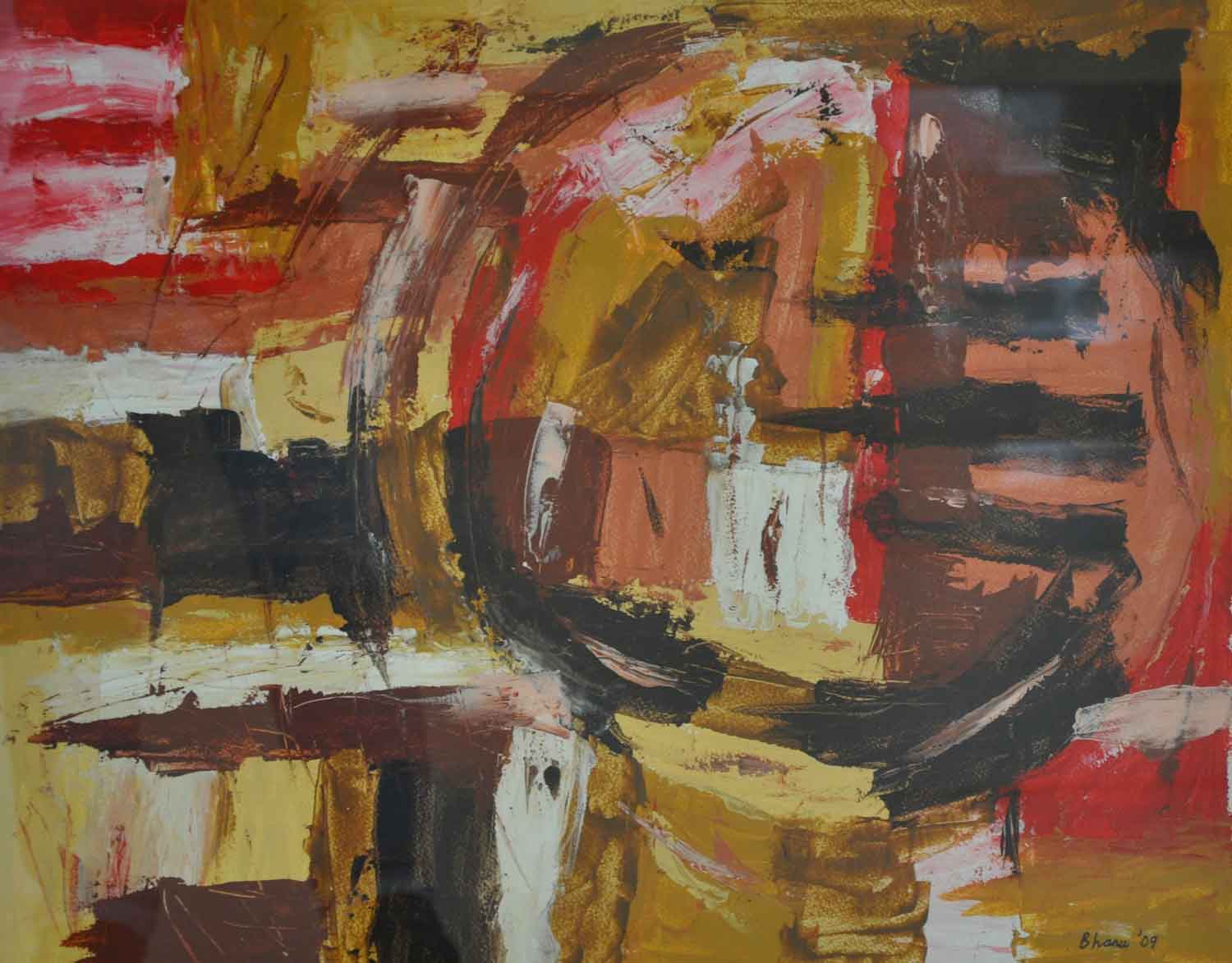 6-Abstract Landscape III, 2009 RM 1,650-SOLD | Oil on paper 53 x 69 cm | 54.5 x 67 cm