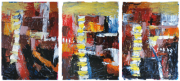 1-Abstract Landscape V, 2011 RM 7,150.00-SOLD Oil on paper 54.5 x 67 cm x 3 pieces