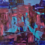 Bhanu Achan, Waterways I, 2016, Mixed media on paper 59 x 42cm