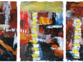 1-Abstract Landscape V, 2011 RM 7,150.00-SOLD Oil on paper 54.5 x 67 cm x 3 pieces