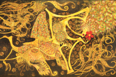 Nizam Ambia %22Jentayu & Melor%22 (2004) Mixed Media on Canvas 170 x 280 cm Rm 28,000