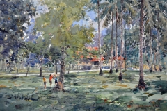 Shafurdin Habib %22Tu Burungnya%22 (2011) Watercolour on Paper. 43.5cm x 28.5cm. RM 2,200