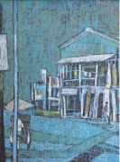 1-Street Scene, 1995 RM 6,600.00-SOLD | Oil on canvas | 68 x 49.5 cm