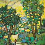 5-Strolling in the Park, 2003 RM 7,280.00-SOLD | Oil on canvas | 73 x 58.5 cm