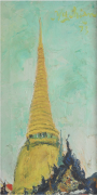 3-The Emerald Buddha Temple,Bangkok, 1973 RM 7,150.00-SOLD | Oil on board | 52.5 x 43.5 cm