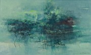 2-Houseboats Along the River, 1970s RM 47,040.00-SOLD | Oil on canvas | 61 x 101 cm