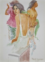 10-Khalil Ibrahim. Bali Nude Series (2007) Watercolour on Paper 21cm X 30cm