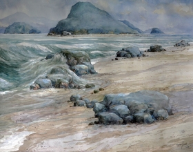 31-Mokhtar Ishak. Imaginary Seascape (2008) 50 cmx 70cm watercolour on paper