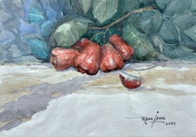 33-Mokhtar Ishak. Jambu Air (2002) 25 cmx 17.5cm watercolour on paper