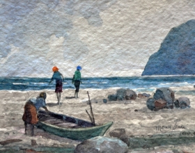 38-Mokhtar Ishak. Pantai Malawi (2010) 15.5 cmx 10.5cm watercolour on paper