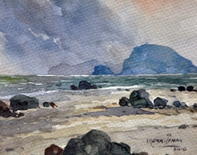 42-Mokhtar Ishak. Pantai Sabak (2010) 11.5 cm x 15.5cm Watercolour on paper