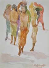 9-Khalil Ibrahim. Bali Nude Series (2006) Watercolour on Paper 21cm x 30cm