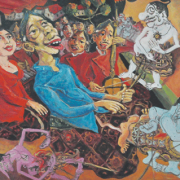 RM 7,700.00-SOLD Lot 83 Faizin (b. Indonesia, 1973) The Dalang, 2008 Oil on canvas I 103 x 123 cm RM 9,000 - 11,000