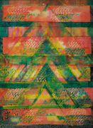 2-RM 9,350.00-SOLD Fatimah Chik "Gunungan Series" (1999) Batik 89cm x 65cm